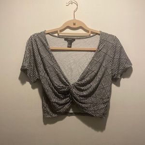 Black and white crop top